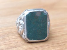 Ring im Jugendstiel / Punze Hersteller / in Silber und Echt-Stein