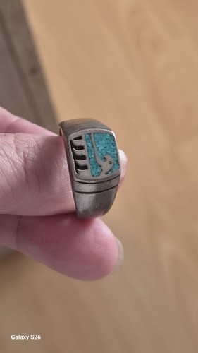 Silberner ring mit türkis - silberner,