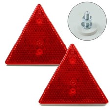 2 Stück Rückstrahler Dreieck Anhänger rot Katzenauge Reflektor LKW Wohnwagen PKW