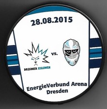 Eishockey Puck  EISLÖWEN DRESDEN  VS HAMBURG FREEZERS 2015        DEL NHL