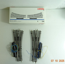 Märklin H0 2261 K-Gleis Weichenpaar mit Antrieb siehe Foto in OVP PK1299