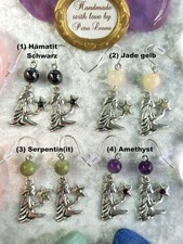 Kleine Sternzeichen-Ohrringe JUNGFRAU Geburtsstein 1. 2. 3. Dekade Schmuck