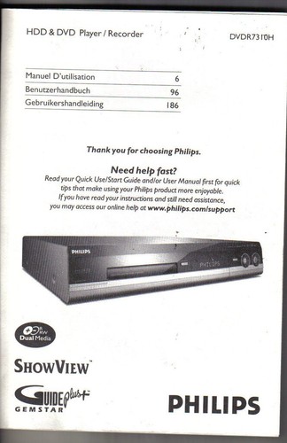 Philips dvdr 7310 hdd - philips,