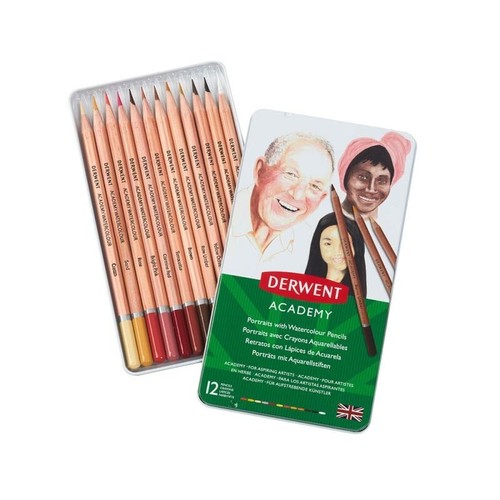 12x derwent academy skintones - derwent,