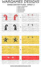 15 mm Schweizer Kantonsfahnen - Blatt 2 - Hecht & Schotte, NEBEL, DBR, Impuls, Barock