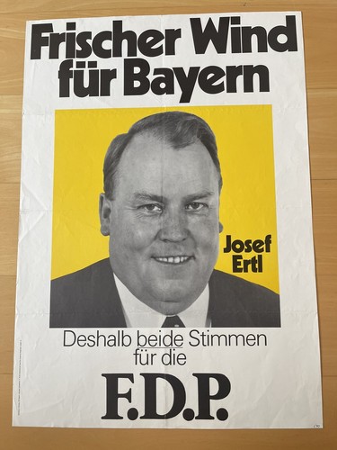 Fdp wahlplakat josef ertl - fdp,