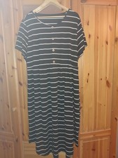 Sommerkleid Gestreift Schwarz