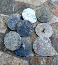 10 Metall Trachten/Zierknöpfe