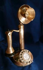 Kerzenständer Telefon aus massivem Messing