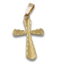 Kreuz Anhänger 375 Gold 9 Karat Gelbgold Glaube Goldschmuck Wert 220,-