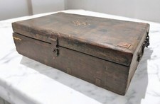 Antik Holz Merchants 'Geld Brust Kiste Original Alt Handgefertigt