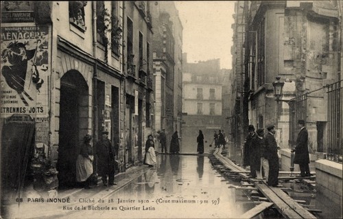 Postkarte paris rue de - rue,