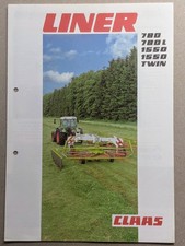 Claas Liner 780 1550 Zweikreisel Schwader Prospekt Traktor Bulldog Schlepper 
