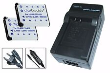 2 x Premium Akku + Ladegerät für Intova IC-14, IC-16 Unterwasserkamera