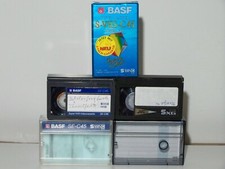 3 x S VHS-C Kassetten  Super VHS   2 x BASF       1 x JVC