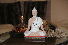 Buddha Mönch Guru Figur weiss