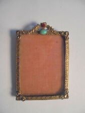 34505 Puppenstube Bilderrahmen 8x5cm Messing Glassteine