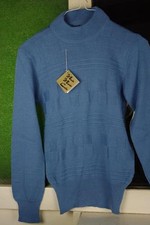 MONTE CARLO Pullover NOS Nerd True Vintage 70er blau 80er 46 sweater 70s blue