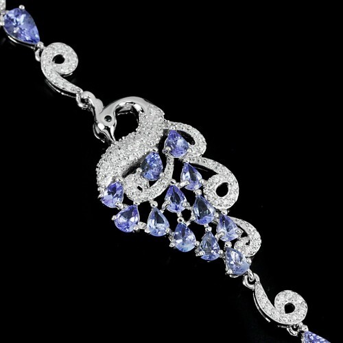 Tansanit armband pfau - tansanit,