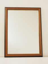 Spiegel Wandspiegel Holzrahmen Bad Flur schwarz braun Goldrand 34,5 x 47 cm