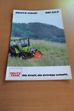 Prospekt Deutz Fahr Frontmäher SM 50F mit DX 4.50 Schlepper Ausgabe 1983 KHD AG