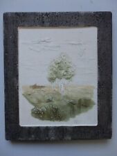 Heine Studio Kunst Keramik Bild Wald Bäume West Germany.