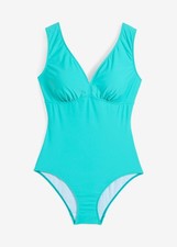 Strong Shape-Badeanzug mit V-Ausschnitt Gr. 50 Türkis Damen Bademode Neu