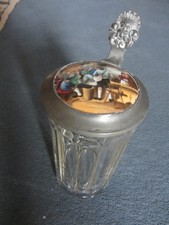 Bierkrug alt mit Zinndeckel Farbbild Krug Zinn 0.4l Bier Glas Bierglas