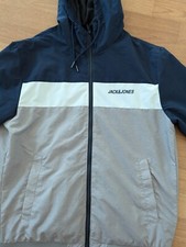 Jack & Jones Herren Jacke dunkelblau beige weiß Gr. L NEUwertig