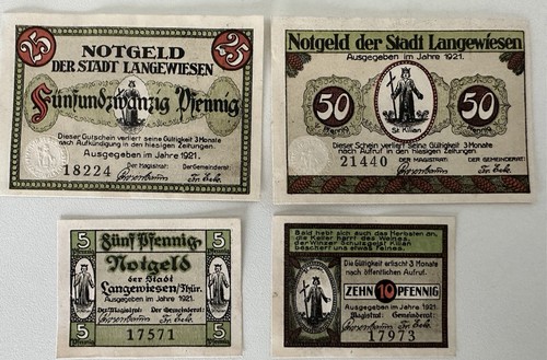 Notgeld langewiesen stadt - x,