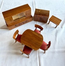 Puppenstuben Möbel alt 1950-er komplettes Wohnzimmer Voll Holz