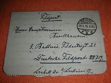 Freikorps 3.Batterie Deutsche Feldpost 719 Lubetzko Lublinitz Neiße Barckhausen