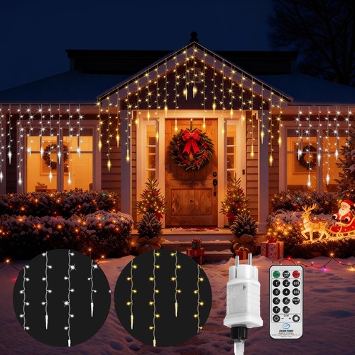 Led lichterkette eisregen - led,