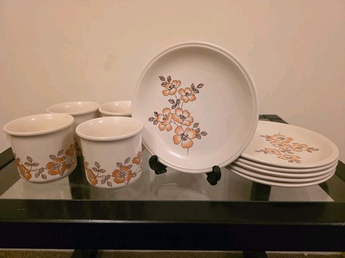 Biltons orange blumen 10er - orange, set
