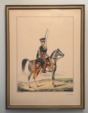 Stahlstich kol.: Kgl. Preuss. Garde Corps, 1. Garde Cavallerie Brig., Potsdam 