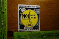 Alter Aufkleber Musik Instrumente Gitarren MUSIC-CENTER Bernhard Kurzke Hamburg