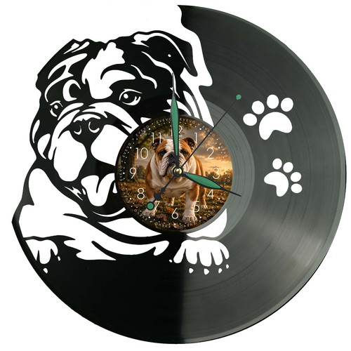 Englische bulldogge wanduhr - englische,