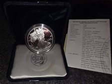 American Silver Eagle, 1998, 1 OZ, Polierte Platte, mit Zertifikat