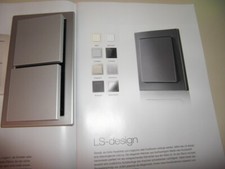 Jung  LS Design ALD2982   2fach Rahmen Alu und 2x Wippe Schalter Oberteil  3tlg.