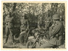 Orig. Foto 254.ID Kradmelder mit BMW Motorrad b. RAUSCHEN Ostpreussen 1941