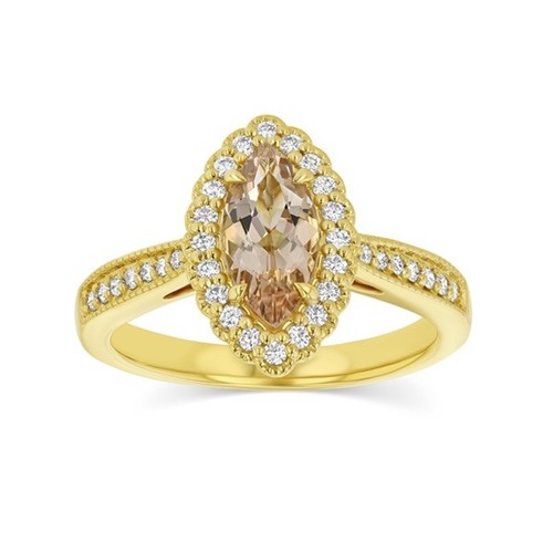 Morganit diamant marquise - marquise, ring