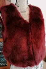 Dry Lake Fake Fur Weste Weinrot Neuwertiger Zustand