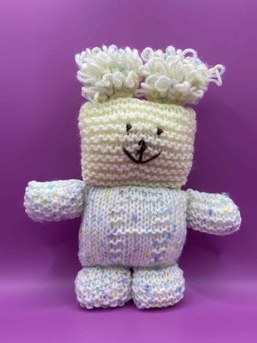 Marshmallow strick plüschtier - marshmallow,