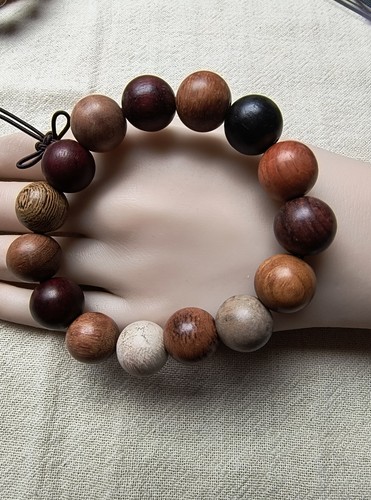Mala 15mm holzperlen armband - mala,