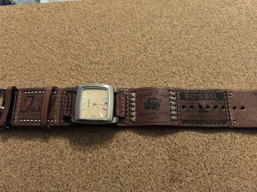 Fossil uhr quartzwerk - fossil, leder