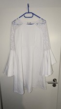 hochzeitskleid wunderschönes Kleid weiß mit Spitze Bonprix 40/42 Trompetenärmel