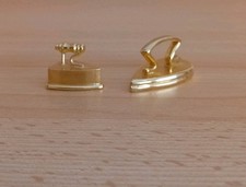 2 Miniatur Bügeleisen Messing