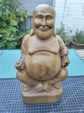 Figur Happy Buddha-Figur Skulptur Sitzend  ca. 30 cm Holz