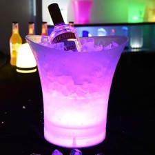 LED Eiskübel Multicolor Luminous 5L Ice Bucket Wein Getränke Bar Party Karaoke