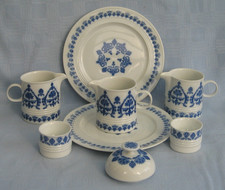 Melitta Friesland Jeverland Friesisch blau Konvolut Milchk. Eierbecher Teller